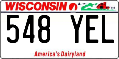 WI license plate 548YEL