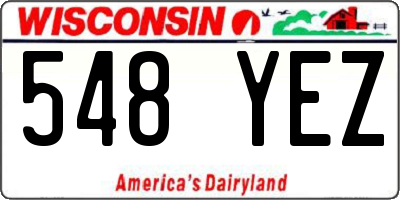 WI license plate 548YEZ