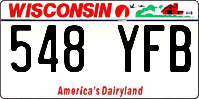 WI license plate 548YFB