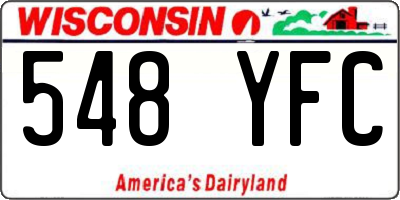 WI license plate 548YFC