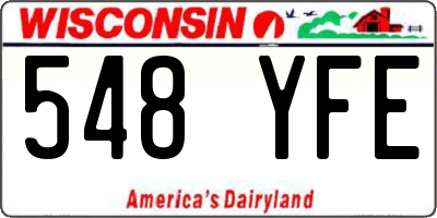 WI license plate 548YFE