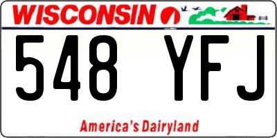 WI license plate 548YFJ