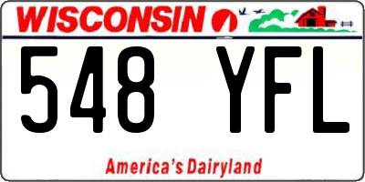 WI license plate 548YFL