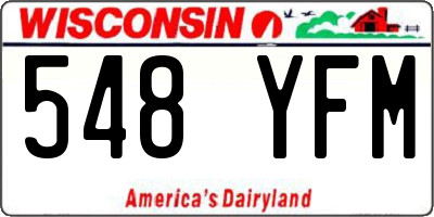 WI license plate 548YFM