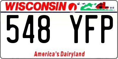 WI license plate 548YFP