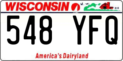 WI license plate 548YFQ