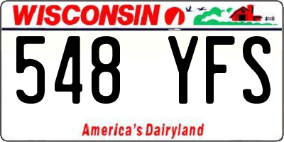 WI license plate 548YFS