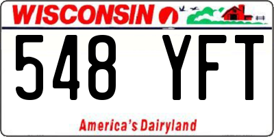 WI license plate 548YFT