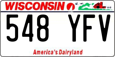 WI license plate 548YFV