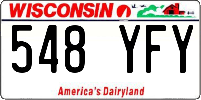 WI license plate 548YFY