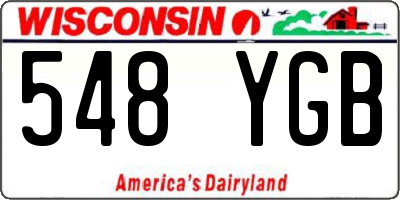 WI license plate 548YGB