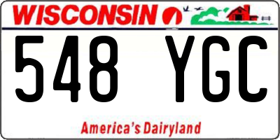 WI license plate 548YGC