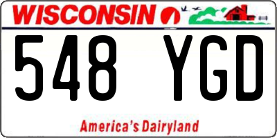 WI license plate 548YGD