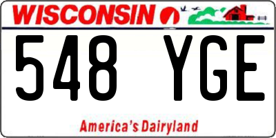 WI license plate 548YGE