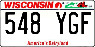 WI license plate 548YGF