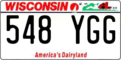 WI license plate 548YGG