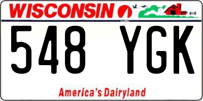 WI license plate 548YGK
