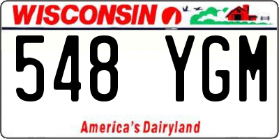 WI license plate 548YGM