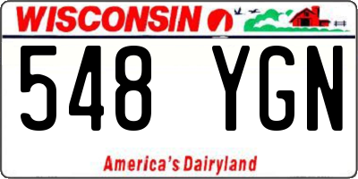 WI license plate 548YGN