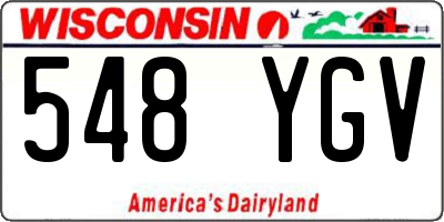 WI license plate 548YGV