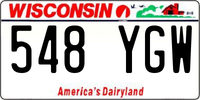 WI license plate 548YGW