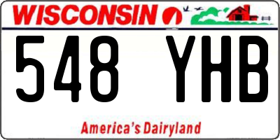 WI license plate 548YHB