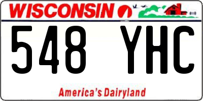 WI license plate 548YHC