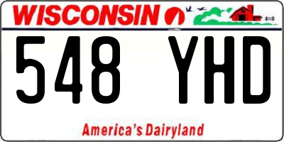 WI license plate 548YHD