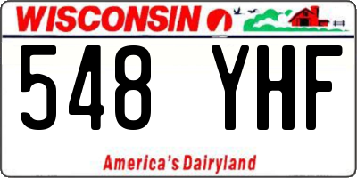 WI license plate 548YHF