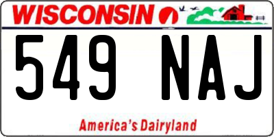 WI license plate 549NAJ