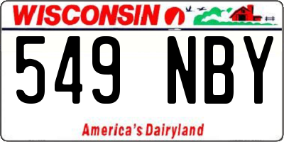 WI license plate 549NBY