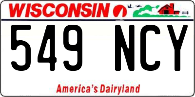 WI license plate 549NCY
