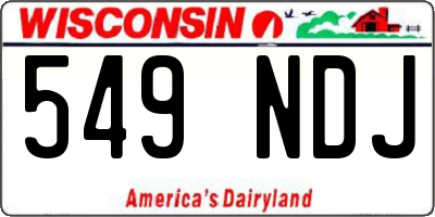 WI license plate 549NDJ