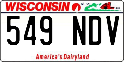 WI license plate 549NDV