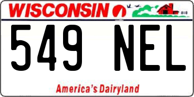 WI license plate 549NEL