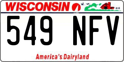 WI license plate 549NFV