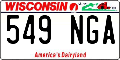 WI license plate 549NGA
