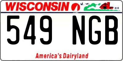 WI license plate 549NGB
