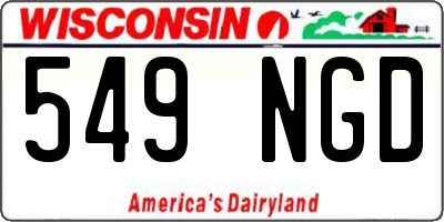 WI license plate 549NGD