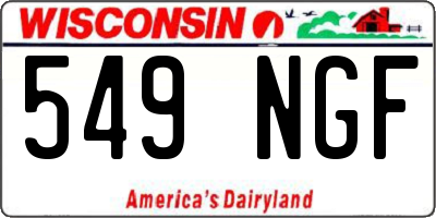 WI license plate 549NGF