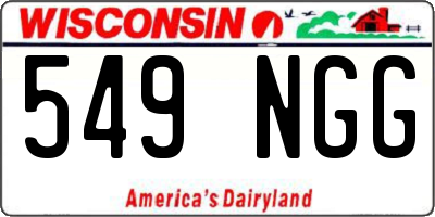 WI license plate 549NGG