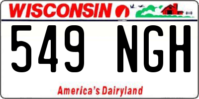 WI license plate 549NGH