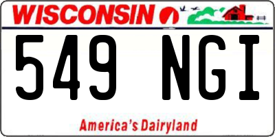 WI license plate 549NGI