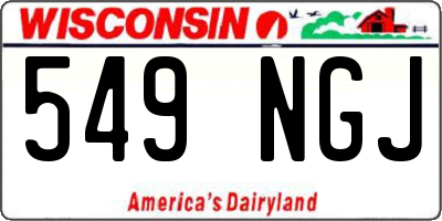 WI license plate 549NGJ