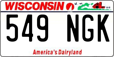 WI license plate 549NGK