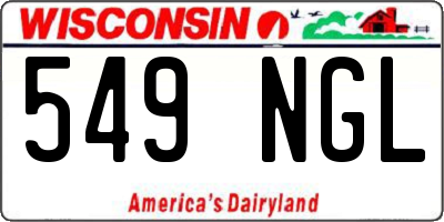 WI license plate 549NGL