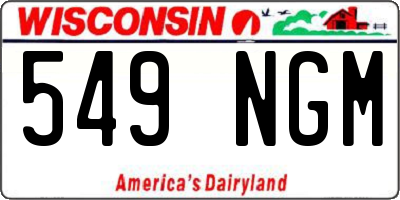 WI license plate 549NGM