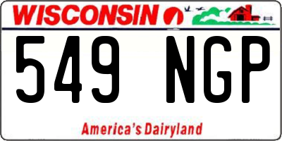 WI license plate 549NGP