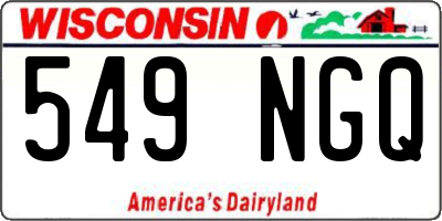 WI license plate 549NGQ