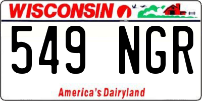 WI license plate 549NGR